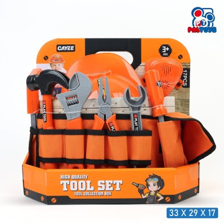 حزام ادوات نجارة للأطفال مع حقيبة وخوذة